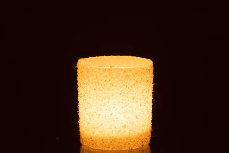 Suport lumanari, Sticla, Alb, 9x9x10 [3]