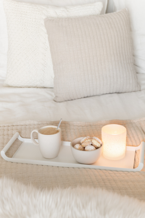 SALE % - Suport lumanari, Sticla, Alb, 9x9x10