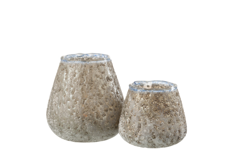 Suport lumanari, Sticla, Albastru, 11.5x11.5x12 [3]