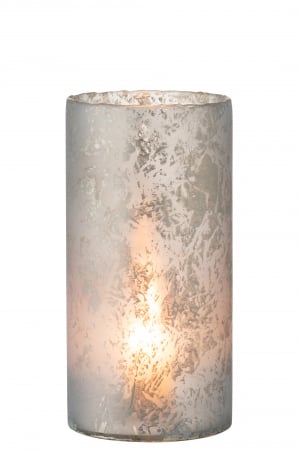 Suport lumanari, Sticla, Albastru, 17.5x17.5x35 cm [1]