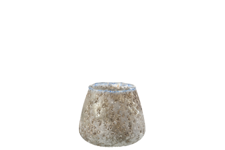 Suport lumanari, Sticla, Albastru, 9x9x9 [1]