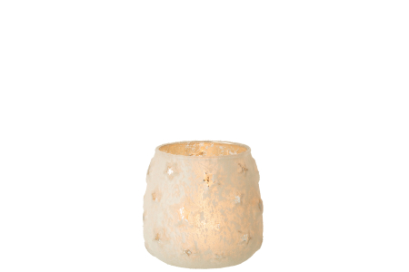 Suport lumanari, Sticla, Argintiu, 10x10x10 [2]