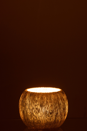 Suport lumanari, Sticla, Argintiu, 10x10x8 [2]