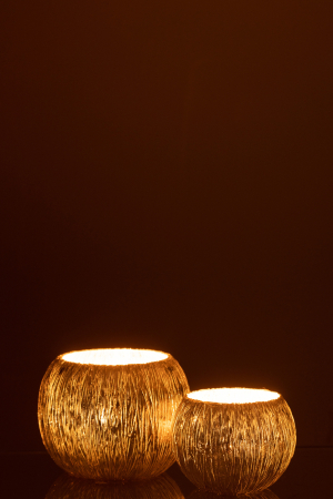 Suport lumanari, Sticla, Argintiu, 10x10x8 [5]