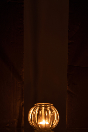 Suport lumanari, Sticla, Argintiu, 11x11x9.5 [3]