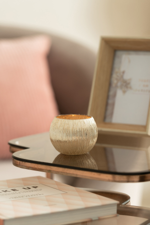 Suporturi lumanari - Suport lumanari, Sticla, Argintiu, 8x8x6