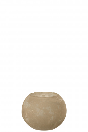 IN STOC - Suport lumanari, Sticla, Auriu, 18x18x14 cm