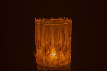 Suport lumanari, Sticla, Bej, 10x10x12 [2]