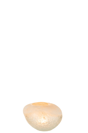 Suport lumanari, Sticla, Bej, 13x13x9.5 [1]