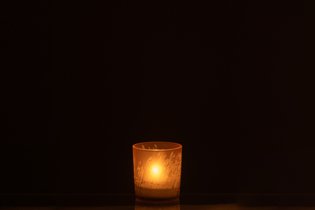 Suport lumanari, Sticla, Bej, 7.5x7.5x8 [3]