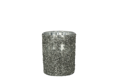 Suport lumanari, Sticla, Gri, 10x10x12 SALE % - Suport lumanari, Sticla, Gri, 10x10x12