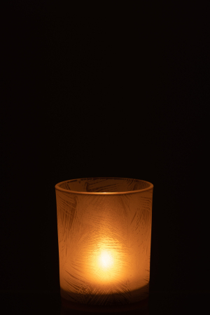 Suport lumanari, Sticla, Gri, 10x10x12.5 [3]