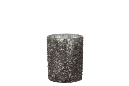 Suport lumanari, Sticla, Gri, 10x10x13 SALE % - Suport lumanari, Sticla, Gri, 10x10x13
