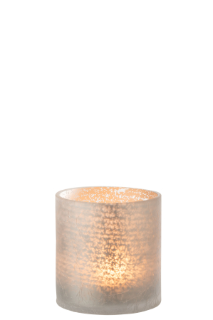 Suport lumanari, Sticla, Gri, 12x12x12 [1]