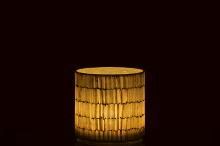 Suport lumanari, Sticla, Gri, 12x12x12 [2]