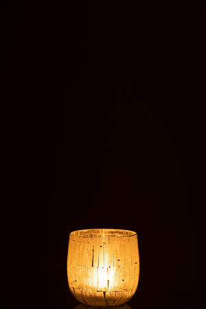 Suport lumanari, Sticla, Gri, 12x12x12 [2]