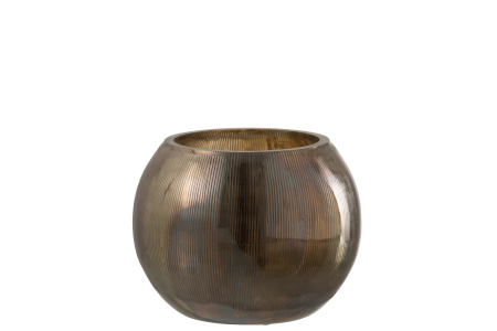 Suport lumanari, Sticla, Gri, 13x13x10 [1]