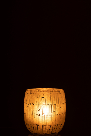 Suport lumanari, Sticla, Gri, 14.5x14.5x16 [2]