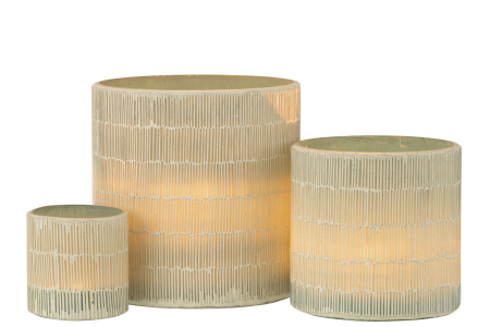 Suport lumanari, Sticla, Gri, 15x15x16 [4]