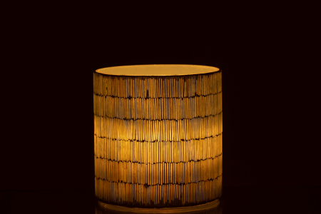 Suport lumanari, Sticla, Gri, 15x15x16 [2]