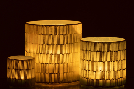 Suport lumanari, Sticla, Gri, 15x15x16 [5]