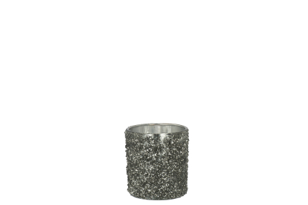 Suport lumanari, Sticla, Gri, 7x7x8 SALE % - Suport lumanari, Sticla, Gri, 7x7x8