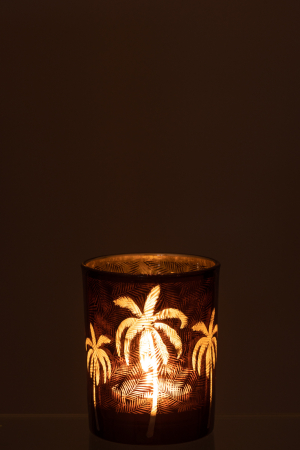 Suport lumanari, Sticla, Maro, 10x10x12.5 [2]