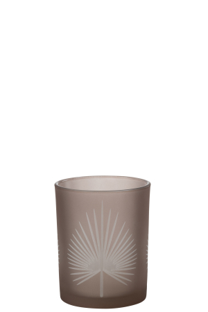 SALE % - Suport lumanari, Sticla, Maro, 10x10x12.5