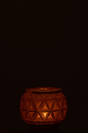 Suport lumanari, Sticla, Maro, 10x10x8 [3]