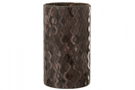 Suport lumanari, Sticla, Maro, 13.5x13.5x22.5 cm [6]
