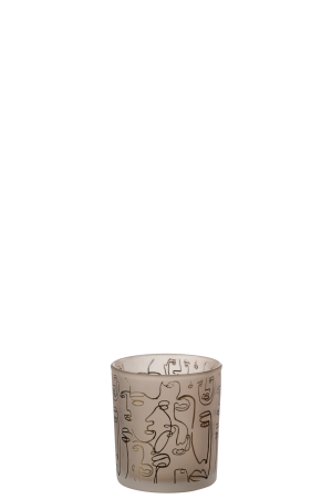 Suporturi lumanari - Suport lumanari, Sticla, Maro, 7.5x7.5x8