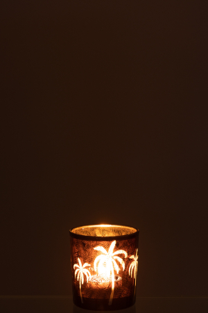 Suport lumanari, Sticla, Maro, 7.5x7.5x8 [2]