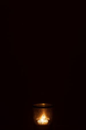 Suport lumanari, Sticla, Maro, 7x7x8 [3]