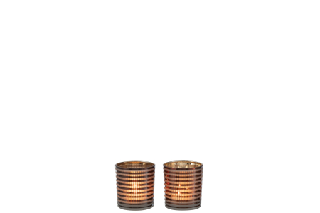 Suport lumanari, Sticla, Maro, 7x7x8 [2]