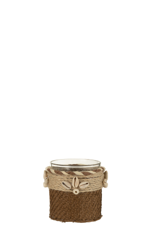 Suport lumanari, Sticla, Maro, 8x8x8 [1]