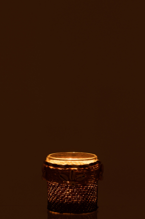 Suport lumanari, Sticla, Maro, 8x8x8 [3]