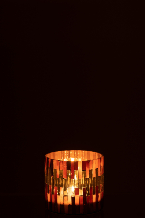 Suport lumanari, Sticla, Maro, 8x8x8 [3]