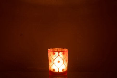 Suport lumanari, Sticla, Multicolor, 10x10x12.5 [3]