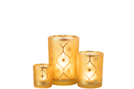 Suport lumanari, Sticla, Multicolor, 12x12x18 [5]