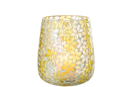 Suport lumanari, Sticla, Multicolor, 13x13x18 [2]