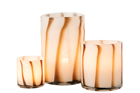 Suport lumanari, Sticla, Multicolor, 20x20x30 [5]