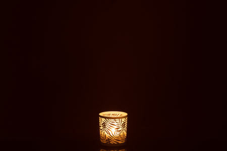 Suport lumanari, Sticla, Multicolor, 7.5x7.5x8 [2]