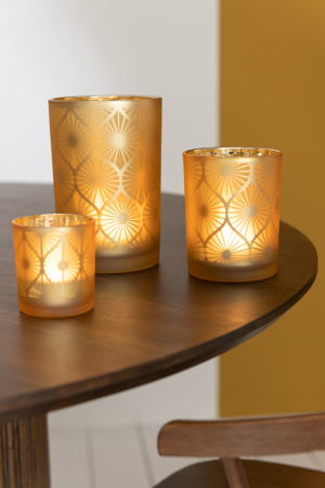 SALE % - Suport lumanari, Sticla, Multicolor, 7x7x8