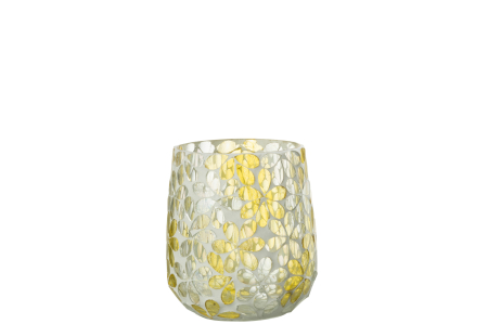 SALE % - Suport lumanari, Sticla, Multicolor, 9.5x9.5x12