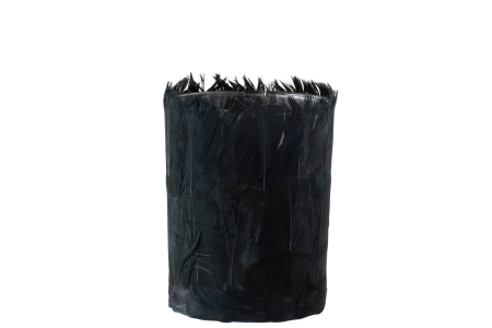 Suport lumanari, Sticla, Negru, 10x10x13 [1]