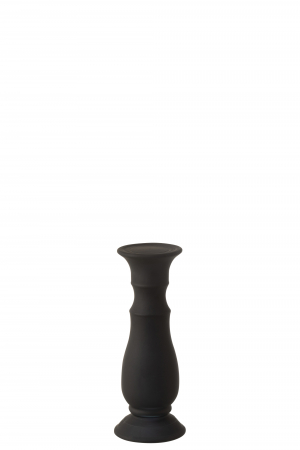 Suporturi lumanari - Suport lumanari, Sticla, Negru, 11.6x11.6x30 cm