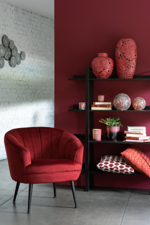 Suport lumanari, Sticla, Rosu , 6x6x6 [4]