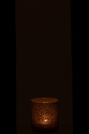 Suport lumanari, Sticla, Rosu , 7x7x8 [2]