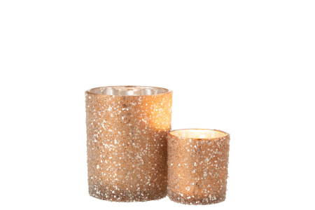 Suport lumanari, Sticla, Roz, 10.5x10.5x12.5 [5]