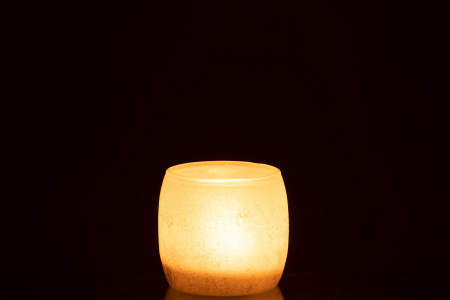 Suport lumanari, Sticla, Roz, 11x11x11 [2]